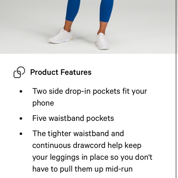 NWOT Fast and free leggings 23” symphony blue- brand new condition - Picture 3 of 4